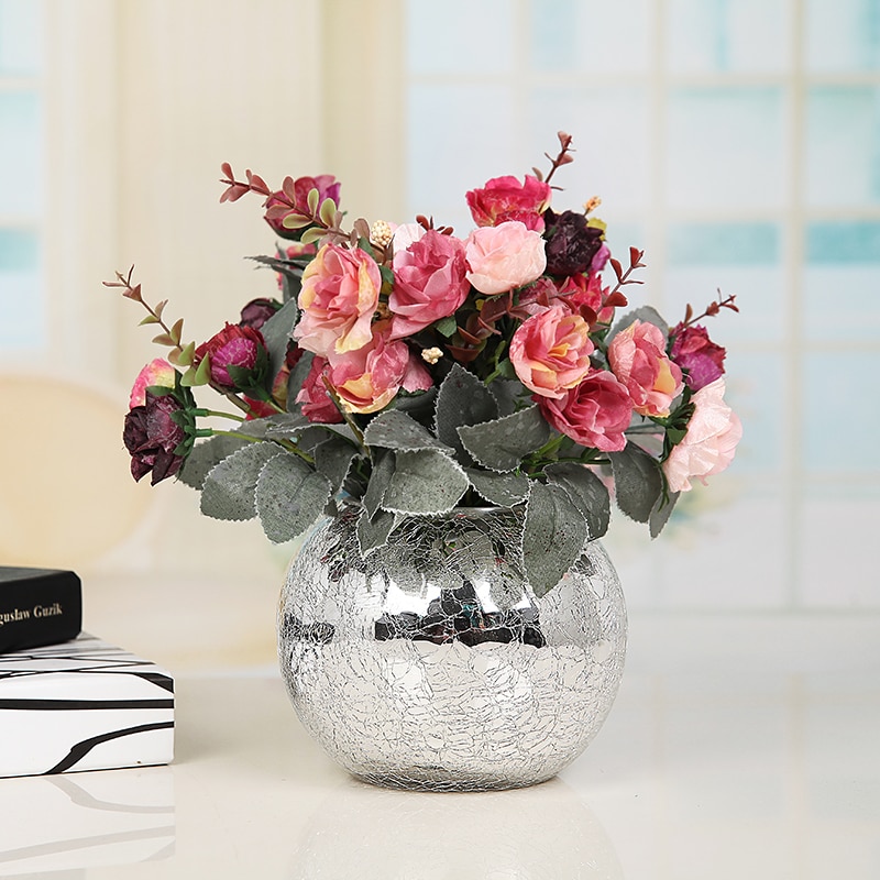 Blomstervase nordisk dekorasjon hjemme skrivebord glassvase til bryllup dekorasjon hydroponiske blomster potte delikate gulvvaser zzy 052