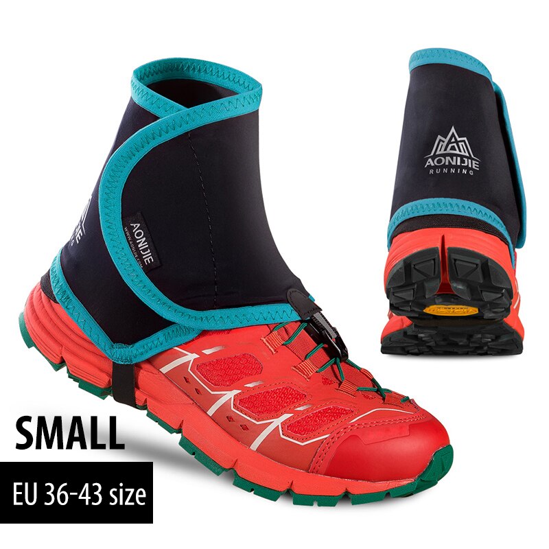 AONIJIE-polainas reflectantes de Trail alto Unisex, cubiertas protectoras para zapatos, para correr, Maratón, prevención de piedra de arena, E940, e941: E940 Black-Green S