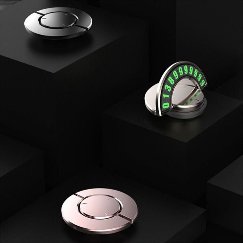 Temporary car parking sign, mobile phone number card can be hidden double number parking device