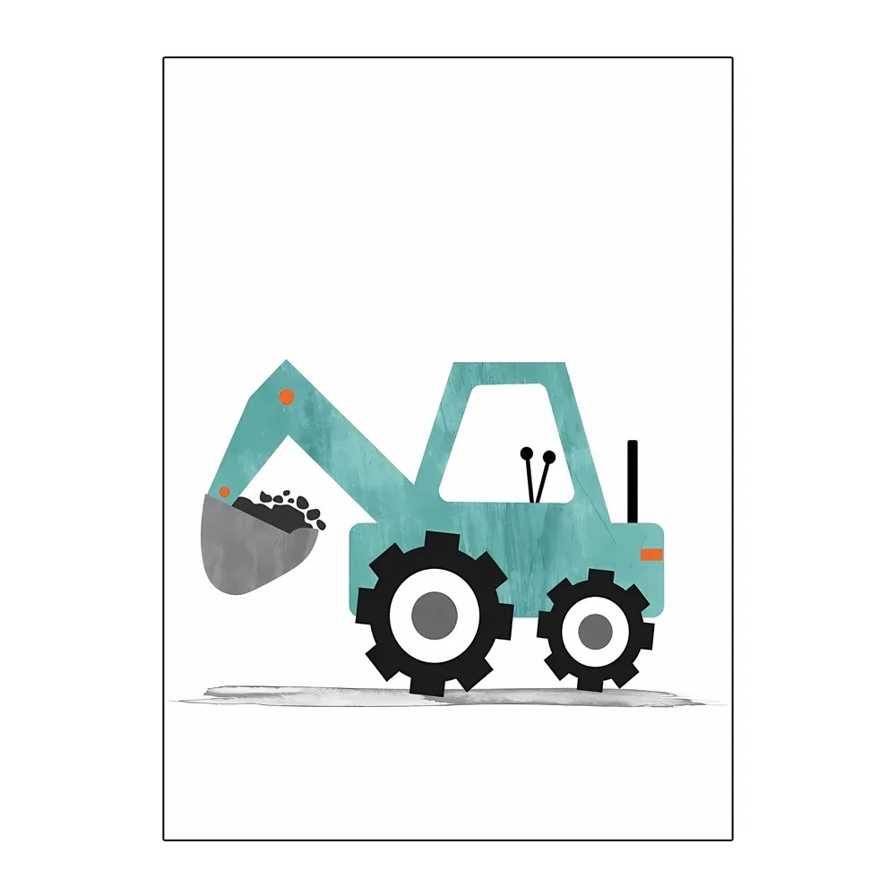 Moderne Nordic Stijl Canvas Print Schilderij Poster Cartoon Auto Letter Nummer Kinderen Muur Foto Art Studio Kinderkamer Home Decor