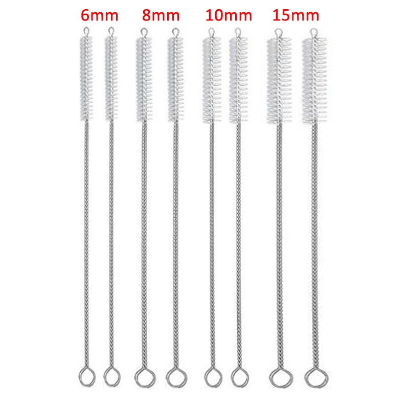 4Pcs/10Pcs Stro Reinigingsborstel Herbruikbare Milieuvriendelijke Rvs Rietje Cleaner Brush Set Zachte Haar Reiniging tool