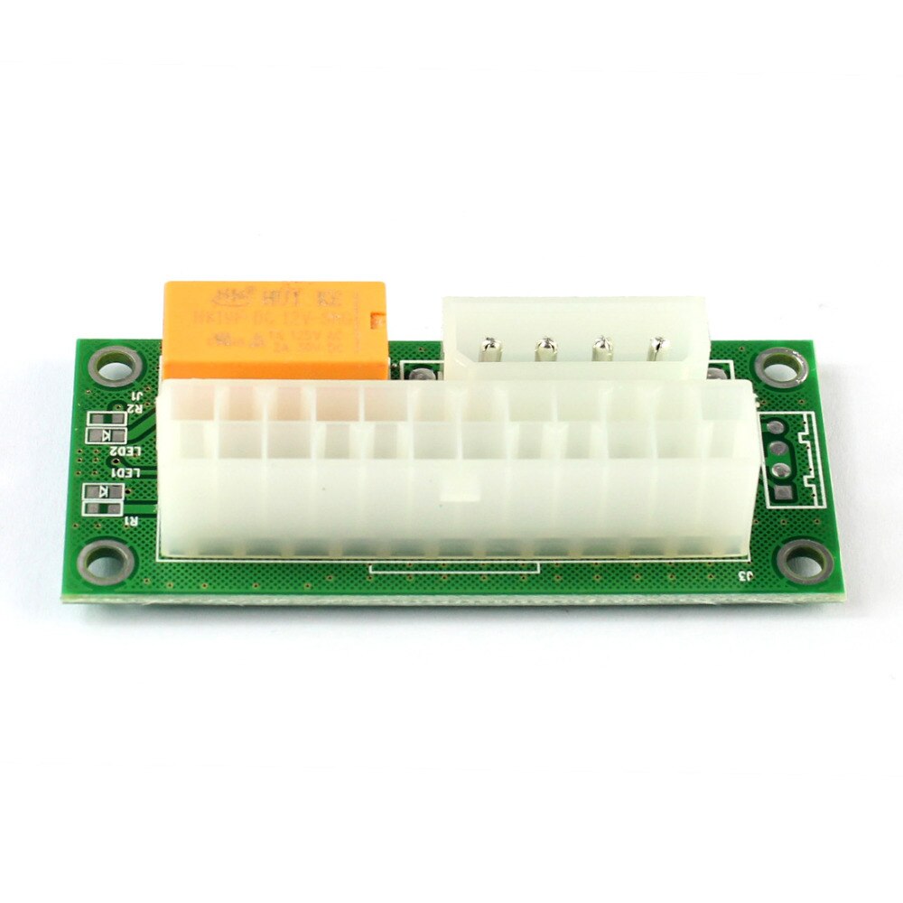 Atx 24 pin til molex 4 pin dual psu strømforsyning sync starter extender kabel kort til btc miner maskine
