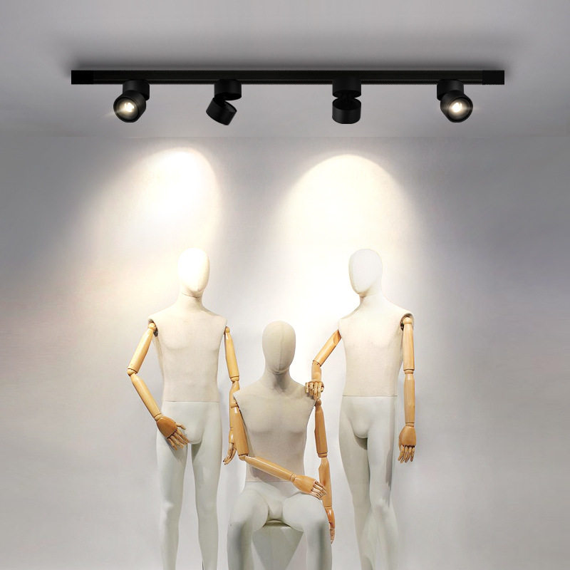 Luz de pista led 7w 10 15 cob trilho holofote lâmpada de alumínio trilho luminária superfície montada downlights spot light