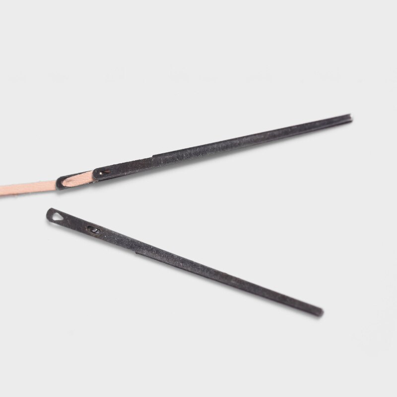 Aguja de tejer de cuero para cordones de cuero, doble agujero, aguja de encaje, aguja de coser a mano, herramienta de artesanía de costura de cuero DIY: 1