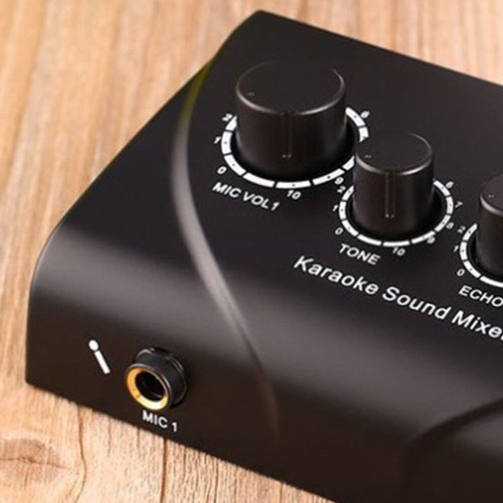 Karaoke Reverb micrófono amplificador efecto amplificador ordenador frontal K micrófono independiente ajuste tono