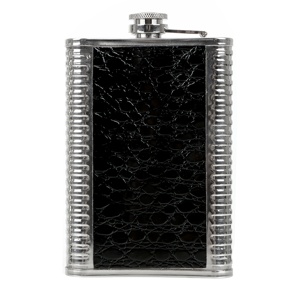 NICEYARD 7OZ Stainless Steel Whisky Bottle Portable Alcohol Flask Drinkware Hip Flasks: black