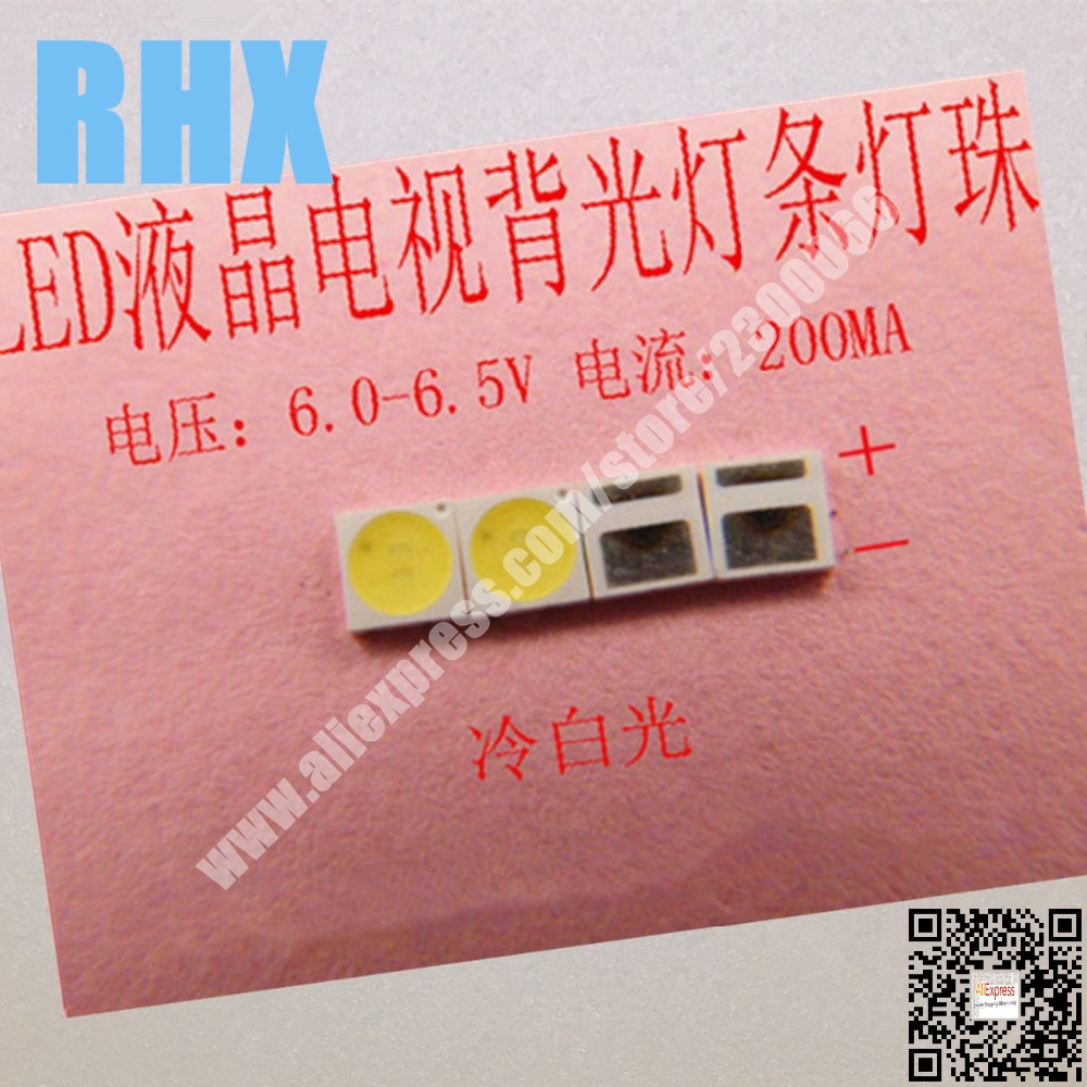200piece/lot For repair LCD TV LED backlight Article lamp SMD LEDs 6V 3030 200MA Cold white light emitting diode