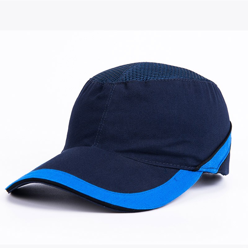 Bump Cap Summer Lightweight Hard Hat Anti-impact Outdoor Baseball Cap Factory Workshop Labor Insurance Protective Cap: navy blue