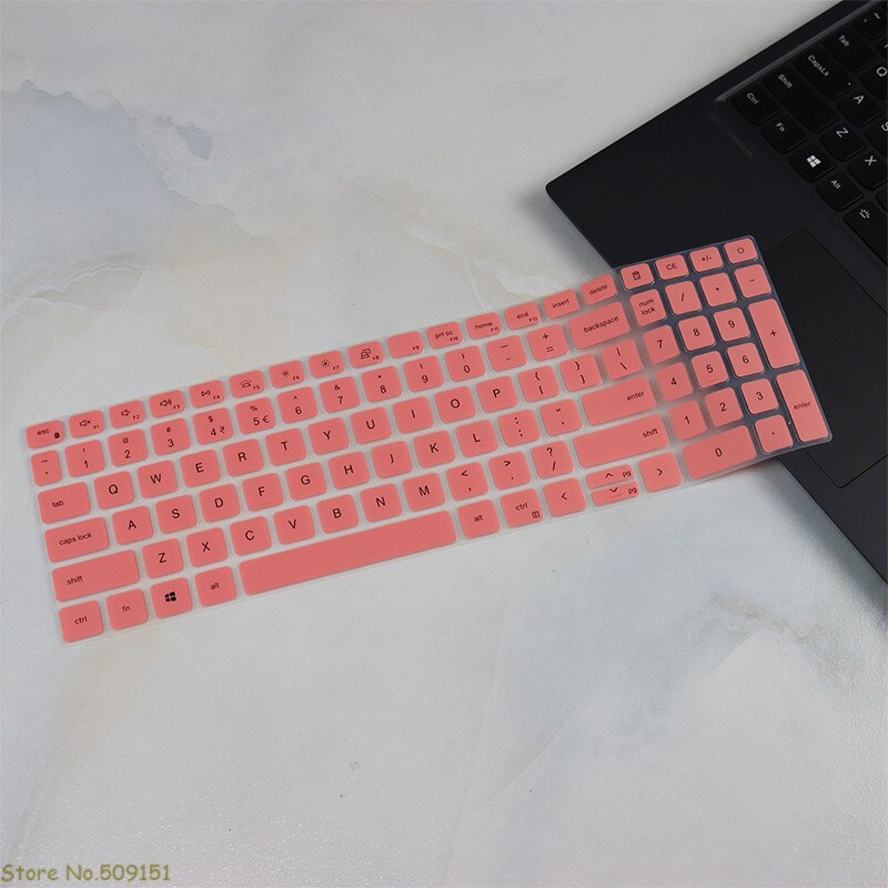 For Dell Inspiron 15 3000 3510 3511 3515 Inspiron 17 5000 7510 Dell Vostro 3510 3515 5510 5515 Laptop Keyboard Skin Cover: Pink