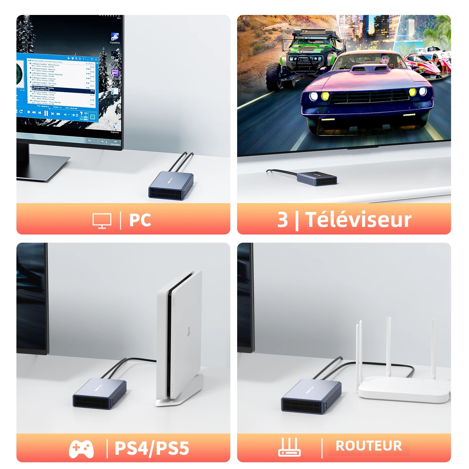 Acasis 2.5 Inch HDD Case Dual Bay External Hard Drive Enclosure Case SSD For SATA Hard Disk Array With RAID Function PC Case