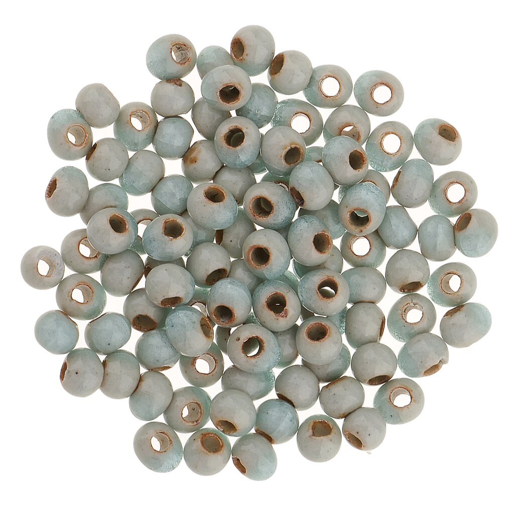 100 stk keramiske porcelænsperler - mellemperler - - smykkedel -: Farve 4