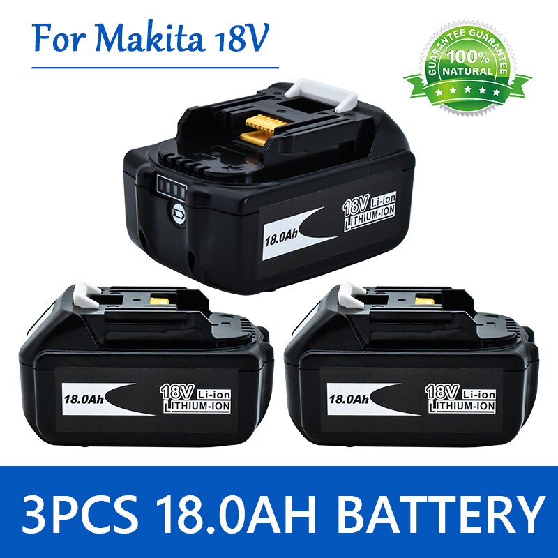 Original For Makita 18V 18000mAh 18.0Ah Rechargeable Power Tools Battery with LED Li-ion Replacement LXT BL1860B BL1860 BL1850