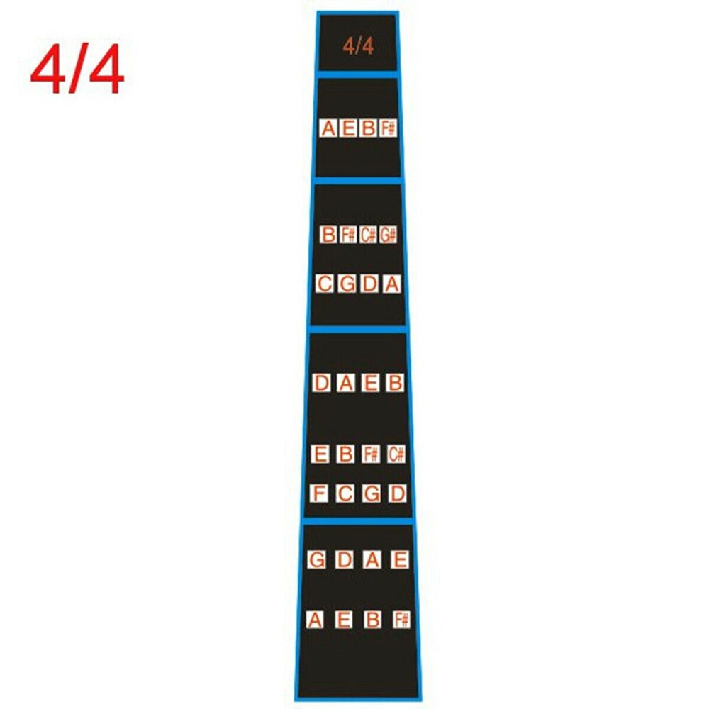 1/8-4/4 Practice Beginners Violin Fiddle Educational Finger Guide Fingerboard Sticker Label Intonation Chart Music Tools Fretboa: 4