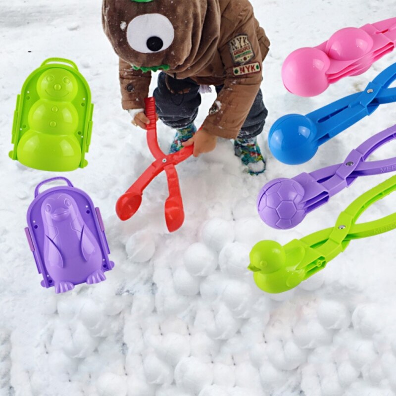 SchöNe Ebene Ente FußBall Schneeball Clip Hersteller freundlicher draussen Winter Schnee Sand bilden Werkzeug Kreative Lustige Sport Für freundlicher