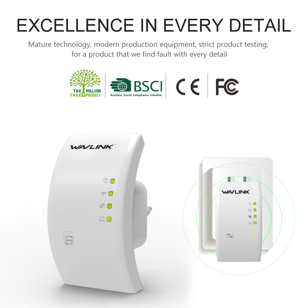 Wavlink Tragbare 2,4G 300Mbps kabellos Wi-fi Verstärker Verlängerung 802.11n/b/g Wifi Signal Verstärker Booster Wifi Palette Weiß/Schwarz
