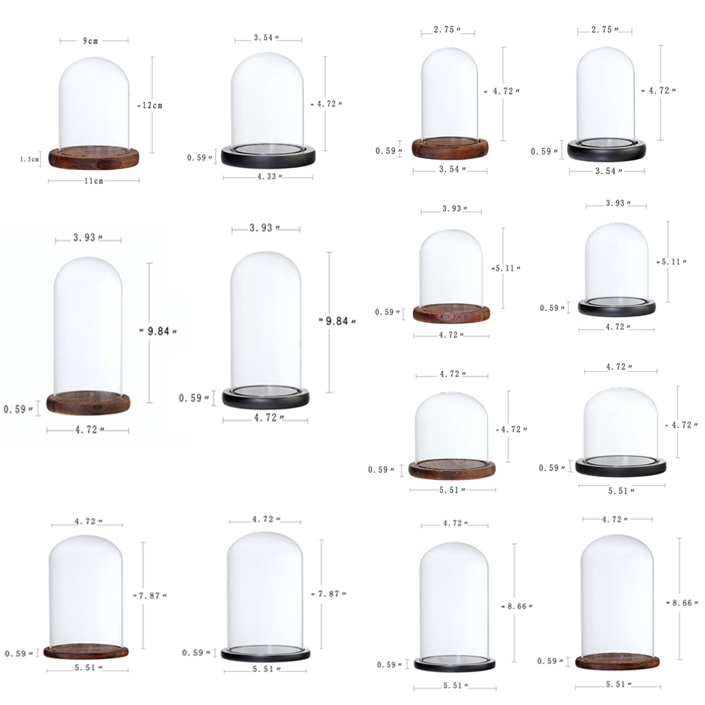 Klart glas lock landskap vas terrarium behållare blomhållare kupol för jul bröllop heminredning