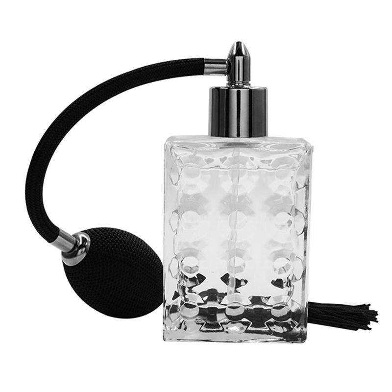 1Pc Parfum Fles Glas Lange Buis Lucht Tas Nozzle Parfum Spray Fles Lege Parfumflesjes Reizen (Zilver): Default Title