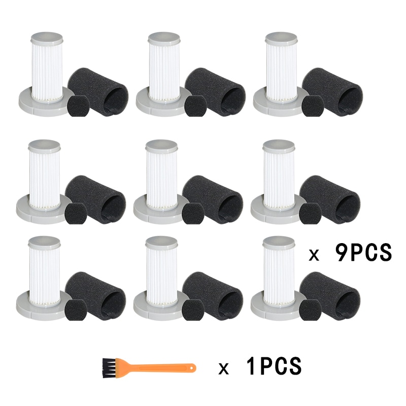 For Xiaomi Deerma DX700 DX700S Vacuum Cleaner Washable HEPA Filter Cleaning Brushe Deep Filtration Replacement Accessories Parts: 10PCS