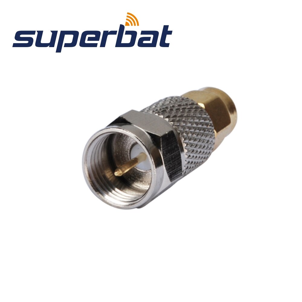 Superbat SMA-F Adapter SMA Plug to F-Type Male Straight RF Coaxial Adapter Connector