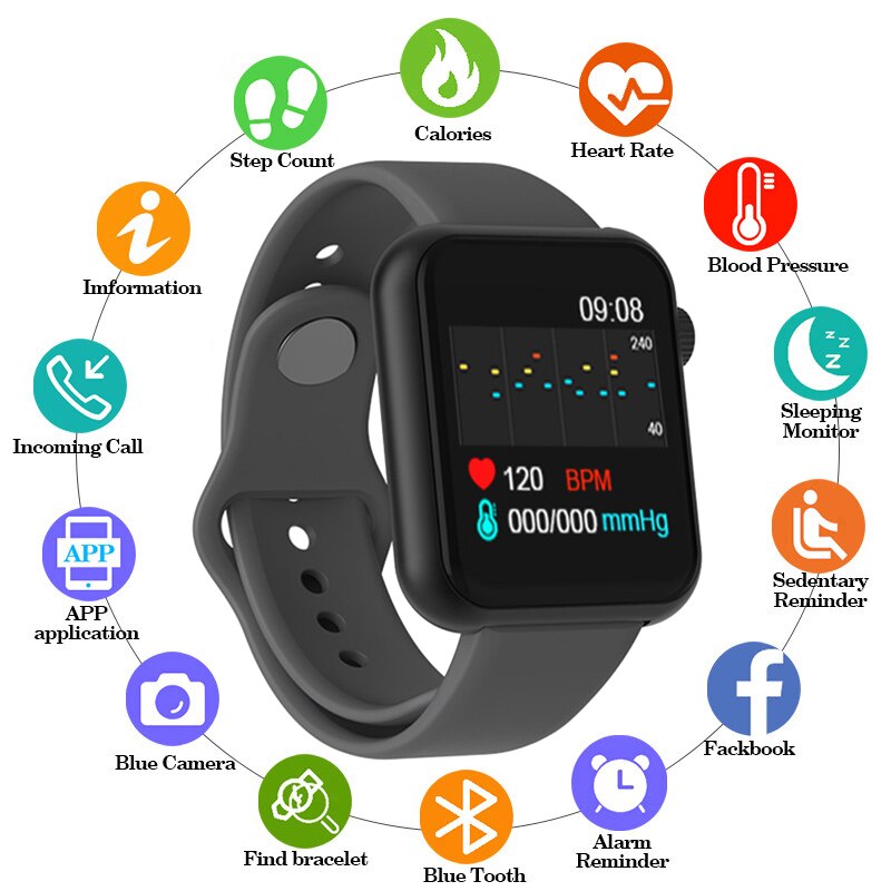 Herrklockorna pulsklocka smart armband sportklockor vattentät dam digital klocka för android ios telefon