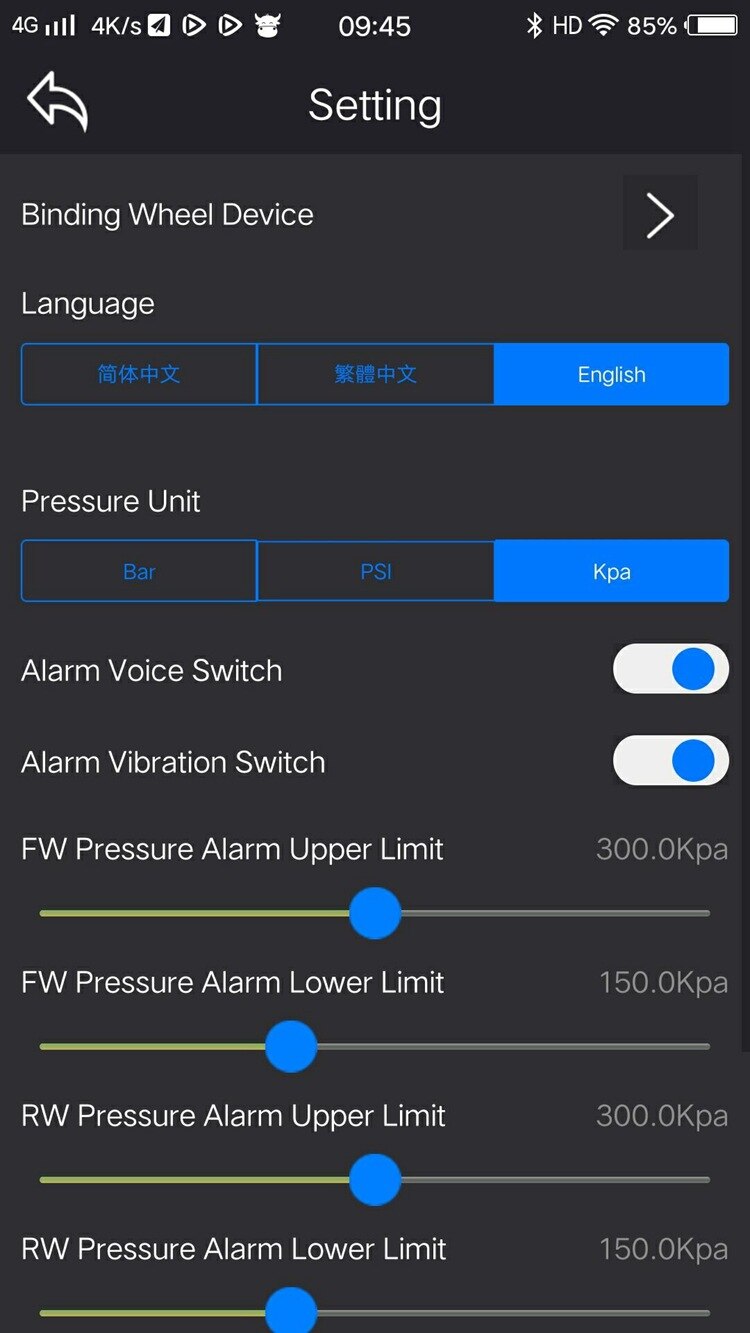 Sistema de monitoramento pressão dos pneus da motocicleta sensor externo tpms roda segurança sem fio bluetooth moto para ios android app