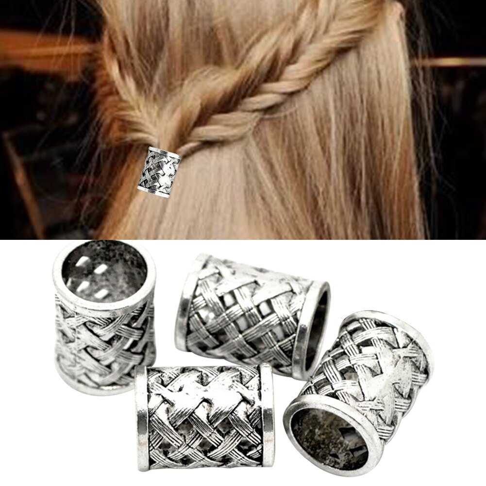 10 Uds Clips joyería artesanal decoración de peinado 17mm agujero Dreadlock Cuff trenzado accesorios anillos cuentas horquilla de pelo DIY