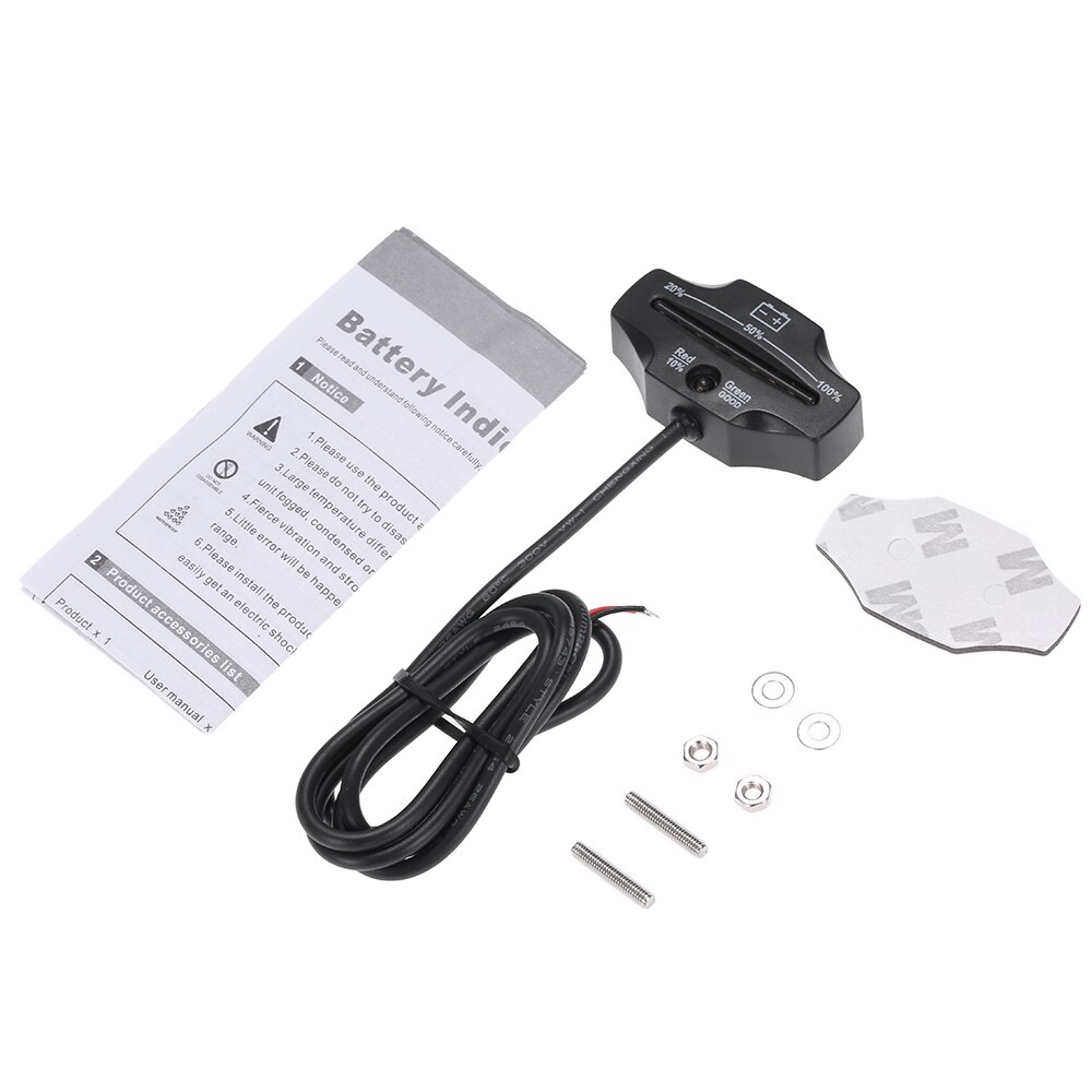 LED Lead Acid Storage battery tester 12/24V Battery Indicator Gauge Battery Level Monitor for Golf Carts Marine Motorcycle Truck