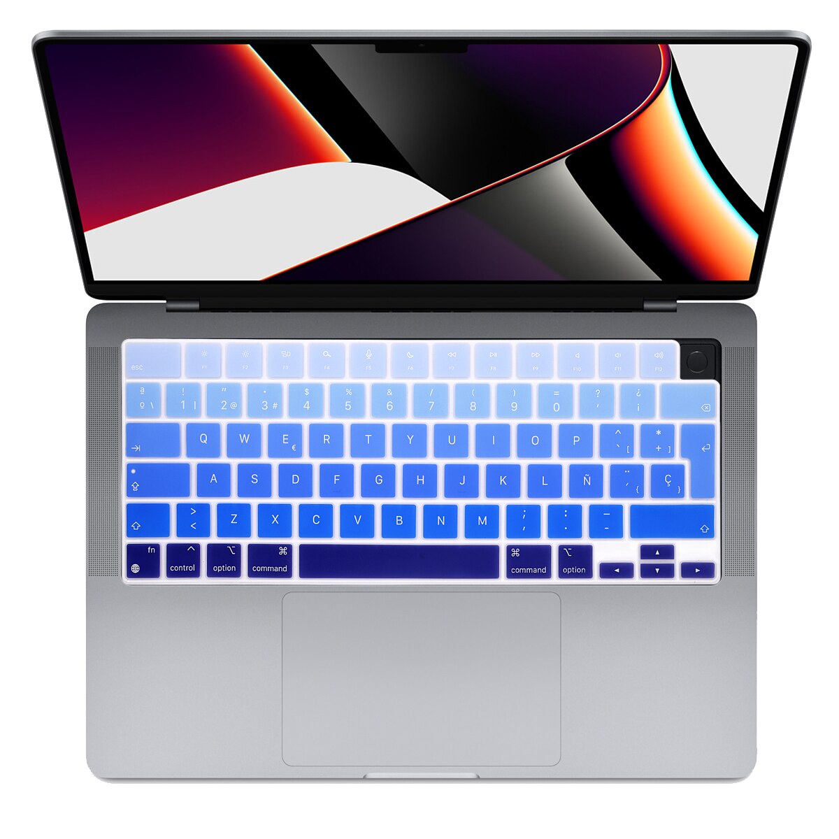 Farve silikone spansk/chile tastatur skin cover til macbook pro 14 a2442 m1 chip pro 16 m1 max  a2485 tastatur cover
