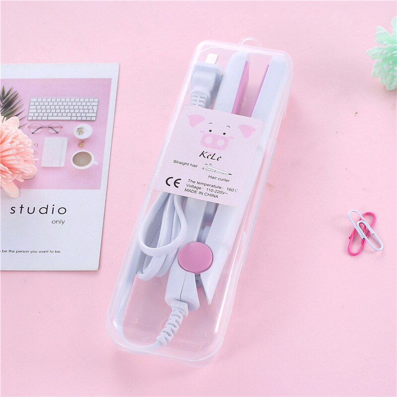 Cartoon Stijltang Krullend Haar Mini Student Kleine Power Meisje Air Pony Krultang Steil Volume Dual-Gebruik Rechttrekken Gereedschap