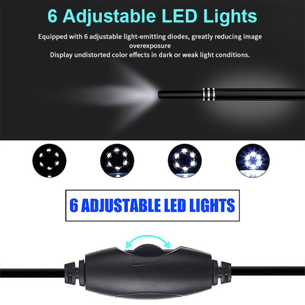 3 in 1 korvavahanpoistotyökalut usb-korvapuhdistusendoskooppi visuaalinen korvakoru hd-kamera 6 led-valolla otoskooppi androidille