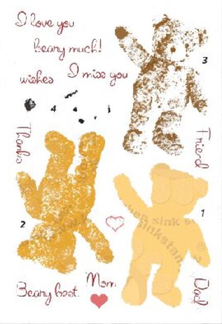 Björn genomskinlig genomskinlig silikonstämpel/sigill för gör-det-själv scrapbooking/fotoalbum dekorativa klara stämpelark  st0295