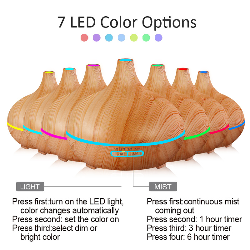 Smart APP Remote Control 550ML Air Humidifier Essential Oil Diffuser Aroma Lamp Aromatherapy Electric Aroma Diffuser Mist Maker