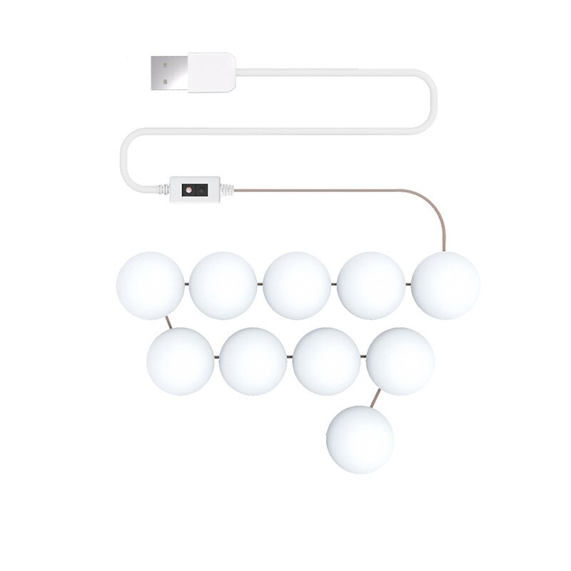 2/6/10/14pcs LED Makeup Mirror Light Bulb Hollywood Vanity Lights Stepless Dimmable Wall Lamp Sensor Light Bulbs Kit: 10pcs