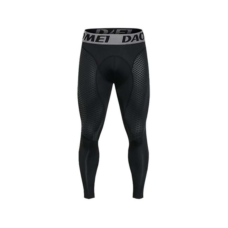 Oeak hommes Leggings de Compression en cours d'exécution serré sport Jogging pantalon sport séchage rapide Leggings Fitness pantalon hommes entraînement bas: Black / XXL