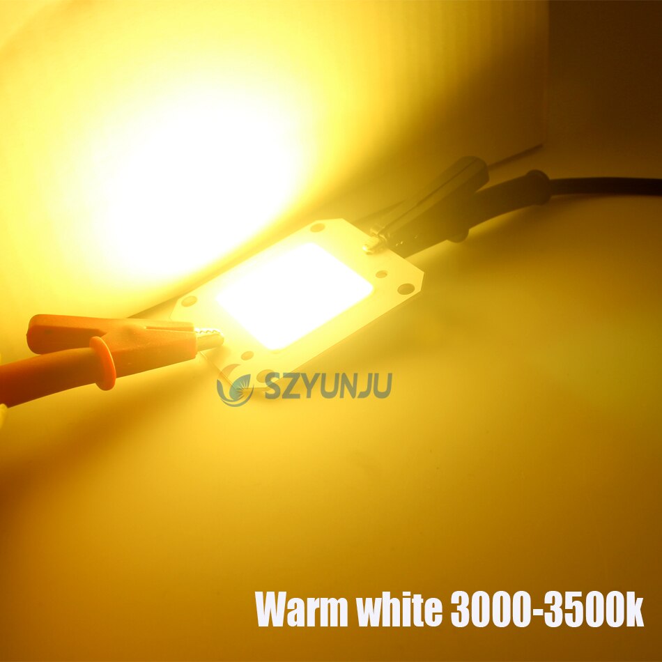 100W 40x46mm COB LED-Chip warm weiß 3000-3500k 100 LM/W LED DC12V 7A Chip Quelle für Flutlicht Freies 10PCS