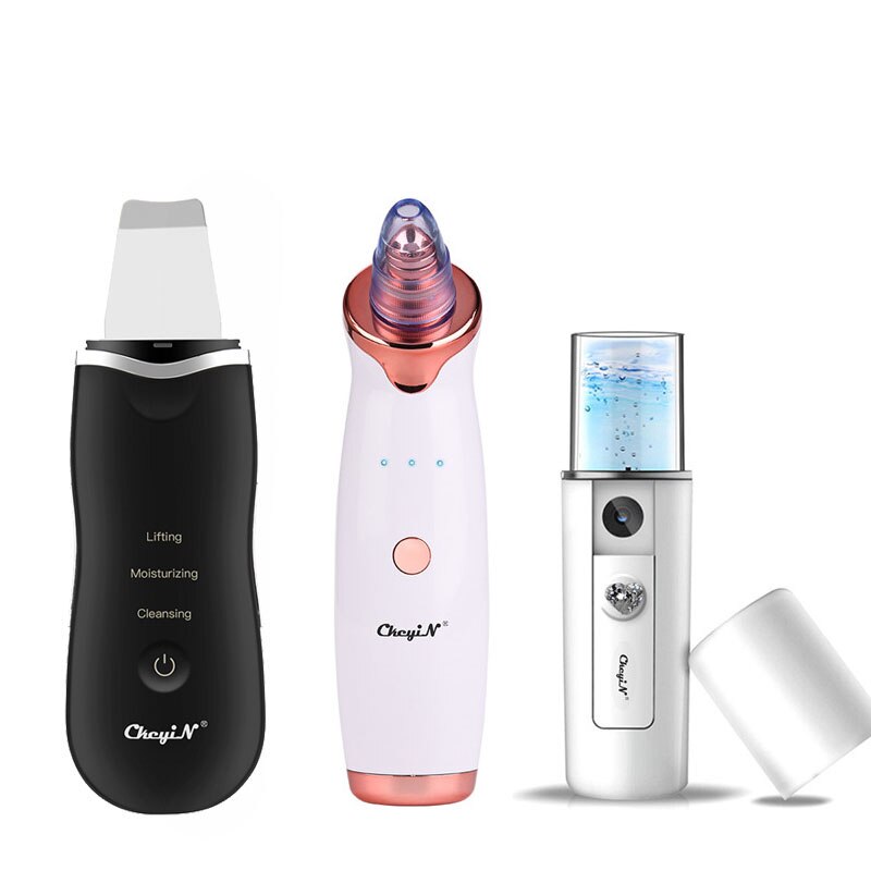 CkeyiN – épurateur de peau à ultrasons, Machine de nettoyage en profondeur du visage, élimine la saleté, élimine les points noirs, Nano pulvérisateur à vapeur pour le visage