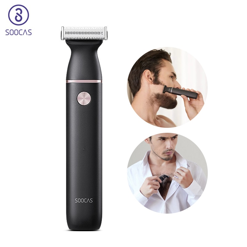 Xiaomi soocas 2 in 1 elektrisk barbermaskine epilator mænd barbermaskine usb genopladelig skæg barbermaskine vandtæt hårtrimmer med kam