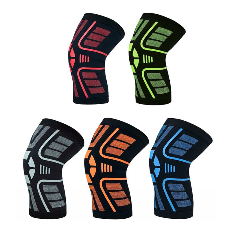Basketball Running Compression Knee Sleeve Support Sports Kneepad Patella Protector Brace Spring Knee Pad Sports Safety