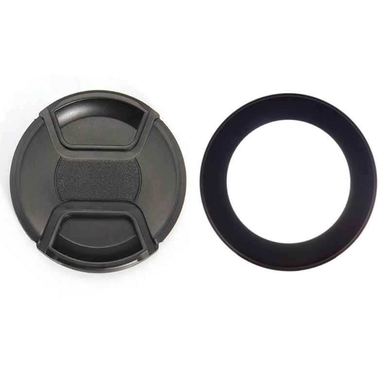 Step Up Ring 58-77Mm Lens Filter Size Adapter Met 77 Mm Lensdop Beschermhoes Cap: Default Title
