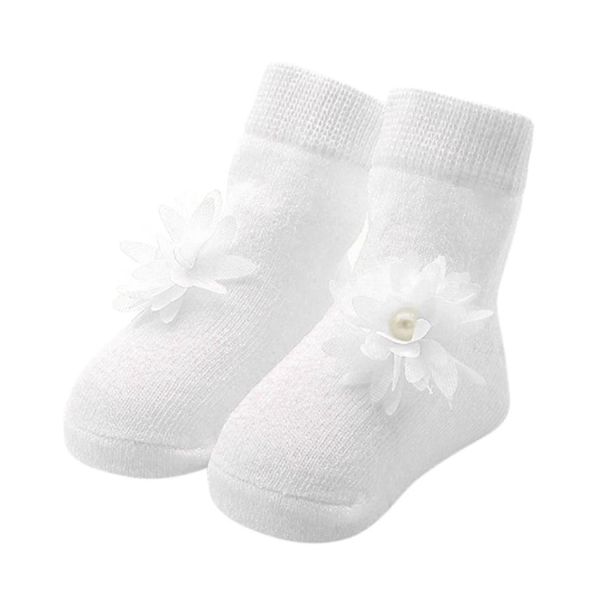 Baby Kids Girls Comfortable Floral Cute Cotton Sock Slippers Warm Ankle Socks F804: D