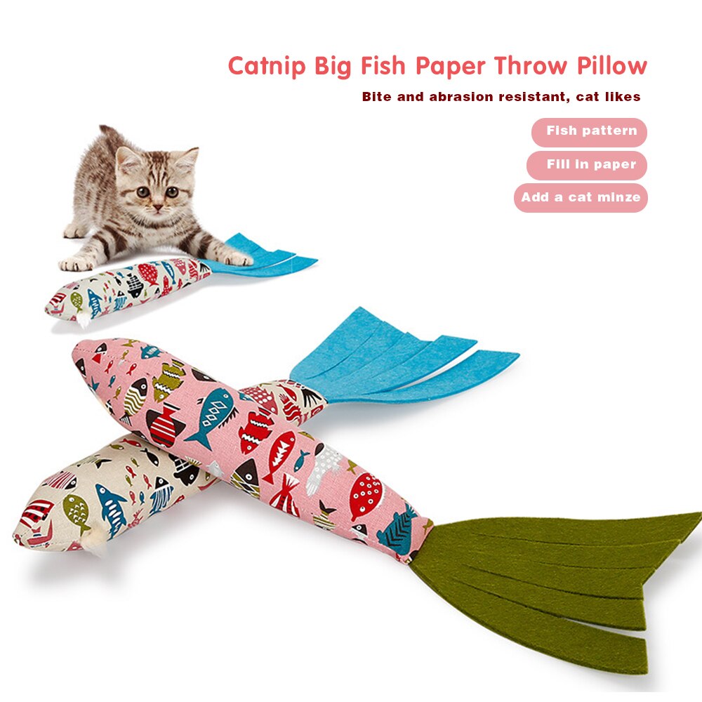 Pet Cat Toy Simulation Interactive Rocking Bouncing Plush Floppy Fish USB Charging Chewing Play Biting Supplies