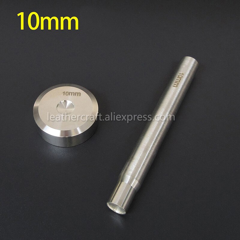 Double cap rivets setting tool kit rivet punch setter hand tool Stainless Steel spike studs for leather craft garments shoes DIY: 10mm