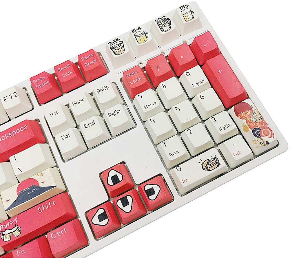108-key Mechanical Keyboard Keycap Sublimation PBT Izakaya Keycap OEM Standard Cross Shaft Does Not Decolorize for Cherry Mx