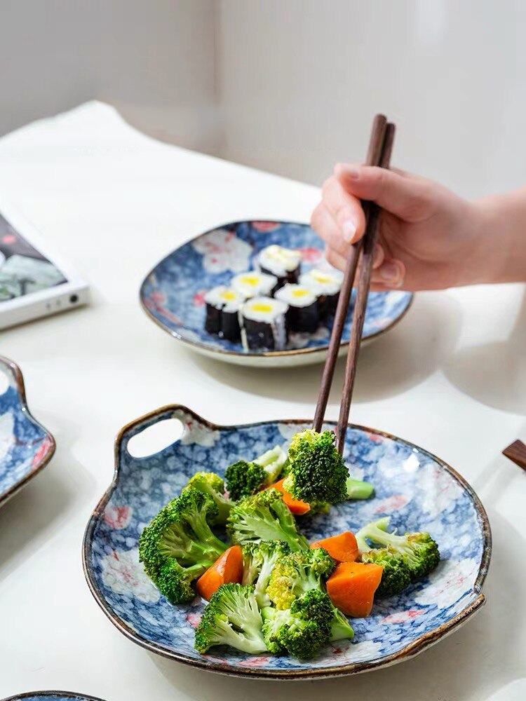 Japanse postorale keramische westerse borden visbord schotel rijst soep kom lepel set sushi servies