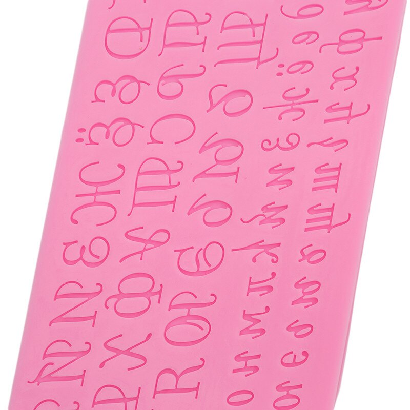 Chocolate Mould Russian Hand Writing Alphabets Script Letters Fondant Cake Mold Capital Lower Case Kitchen Baking Cake Tools