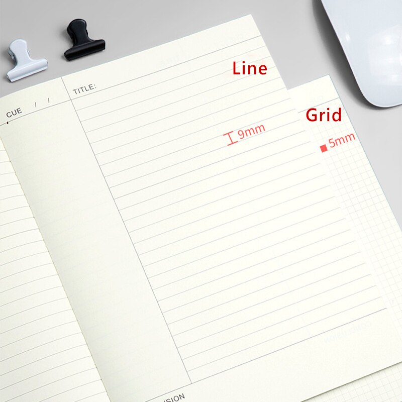 Cornell Notebooks Horizontal Line Grid Page A4 Thickened Large Super Thick Book Diary Planner Mind Map Stationery For Study Work