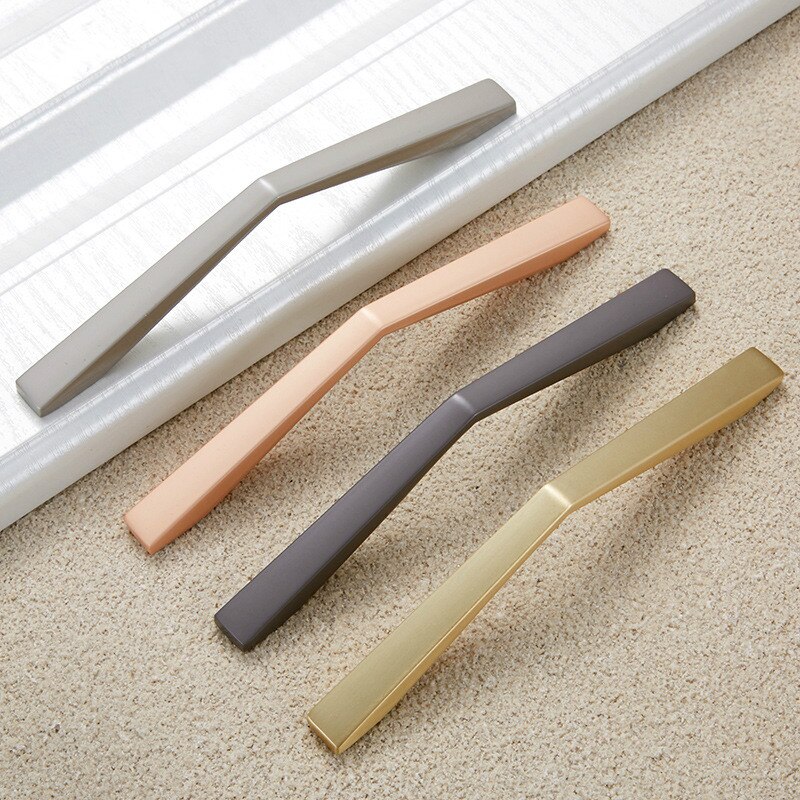 Zinc Alloy Gray Gold Cabinet Handles Drawer Knobs Kitchen Cupboard Door Pulls Furniture Handle Cabinet Hardware