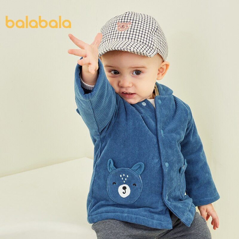 Balabala Jongen Jas Baby Casual Jas Vrouwelijke Baby Jas Dikke Warme Corduroy Casual Jas