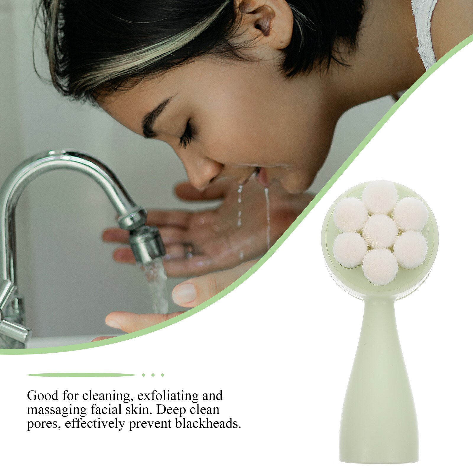 Facial Cleansing Brush Double-head Face Brush Pore Deep Cleansing Face Brush