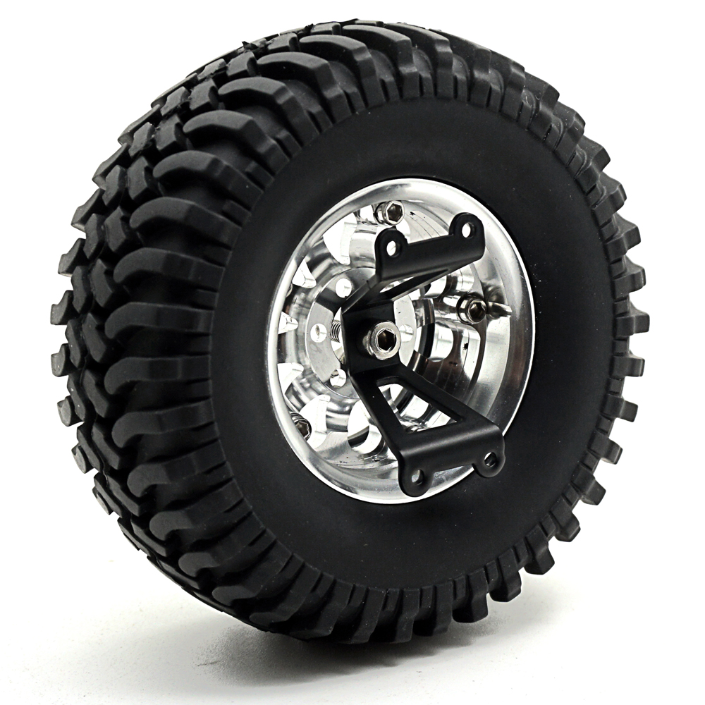AXSPEED-Pneumático de repuesto de Metal, soporte de rueda para Axial SCX10 D90 Tamiya CC01 1/10 coche trepador de control remoto, modelo